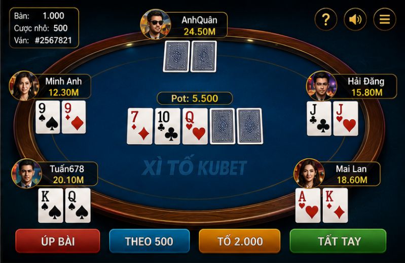 Cách chơi và luật chơi Xì Tố Kubet