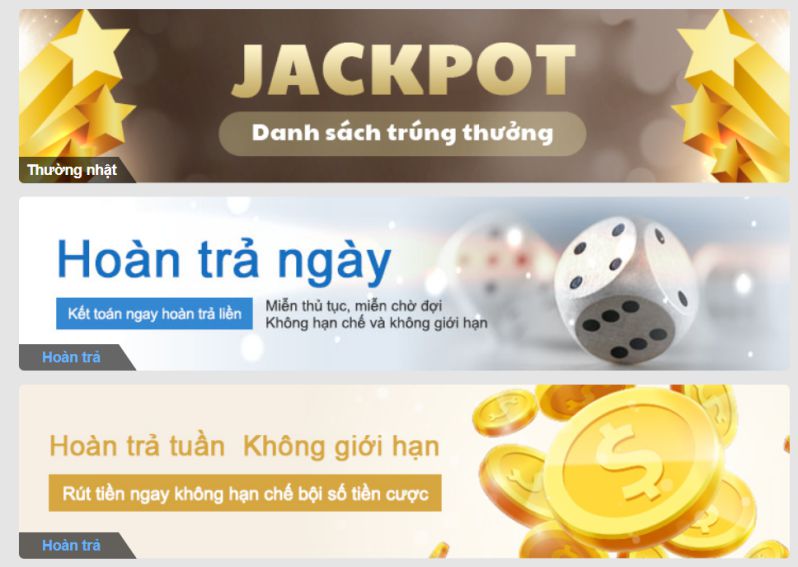 Các chương trình khuyến mãi trên sảnh