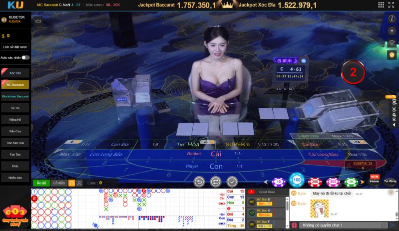Luật chơi Baccarat Kubet